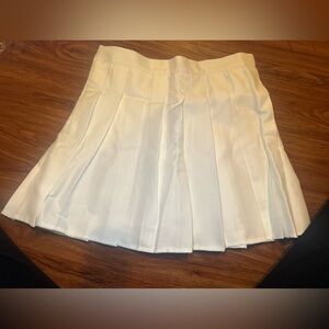 White tennis skirt
